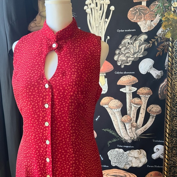 David Warren dress 8 red vintage - Picture 3 of 11